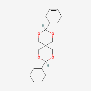 Chemical structure of 3,9-Di-3-cyclohexen-1-yl-2,4,8,10-tetraoxaspiro[5.5]undecane