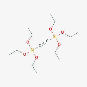 Chemical structure of 3,8-Dioxa-4,7-disiladec-5-yne, 4,4,7,7-tetraethoxy-