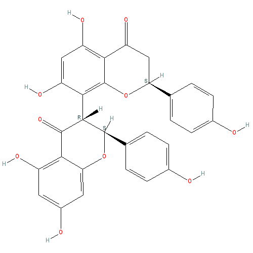 Chemical structure of 3,8''-Binaringenin
