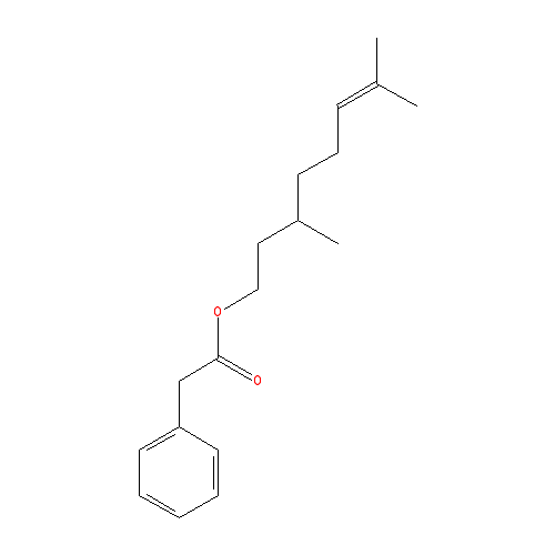 Chemical structure of Citronellyl phenylacetate