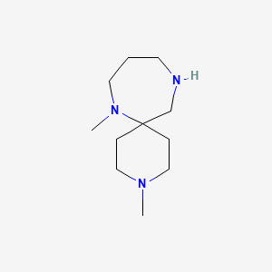 Chemical structure of 3,7-dimethyl-3,7,11-triazaspiro[5.6]dodecane