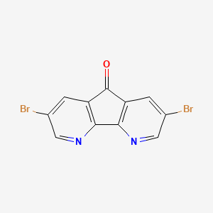 Chemical structure of 2,7-Dibromo-4,5-diazafluoren-9-one