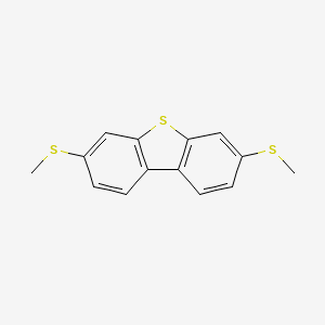 Chemical structure of 3,7-Bis(methylthio)dibenzo[b,d]thiophene
