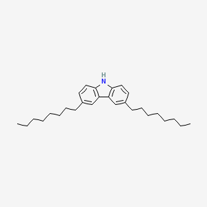Chemical structure of 3,6-Dioctyl-9H-carbazole