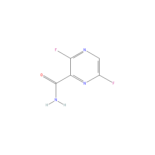 Chemical structure of 3,6-Difluoropyrazine-2-carboxamide
