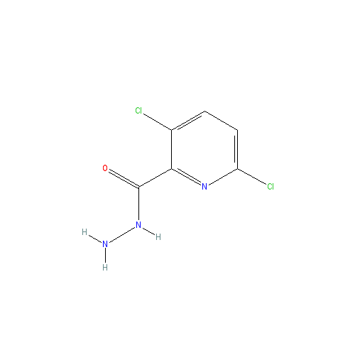 Chemical structure of 3,6-dichloropyridine-2-carbohydrazide