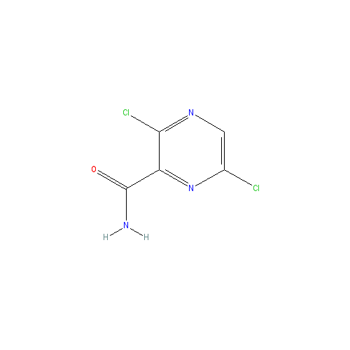 Chemical structure of 3,6-Dichloropyrazine-2-carboxamide