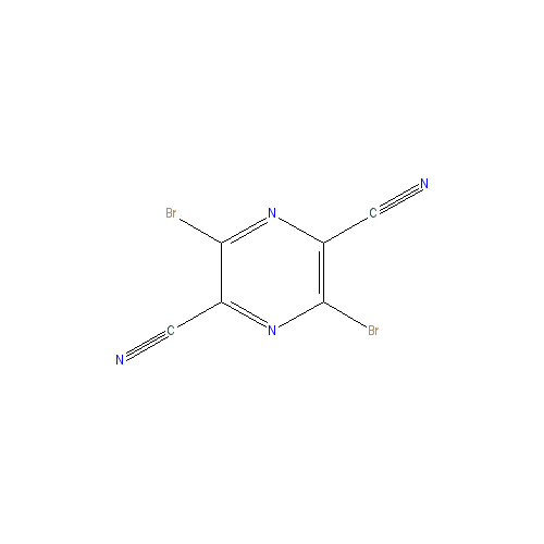 Chemical structure of 3,6-Dibromopyrazine-2,5-dicarbonitrile