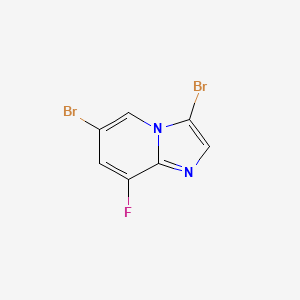 Chemical structure of 3,6-Dibromo-8-fluoroimidazo[1,2-a]pyridine
