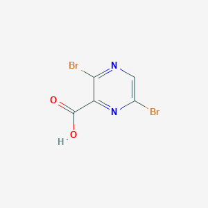 Chemical structure of 3,6-Dibromo-2-pyrazinecarboxylic Acid