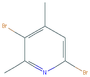Chemical structure of 3,6-Dibromo-2,4-dimethylpyridine