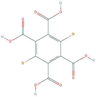 Chemical structure of 3,6-DIBROMO-1,2,4,5-BENZENETETRACARBOXYLIC ACID