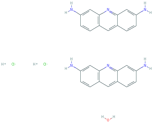 Chemical structure of 3,6-Diaminoacridine Hydrochloride