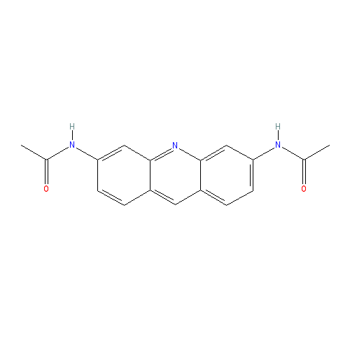 Chemical structure of 3,6-Diacetamidoacridine