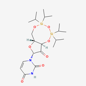 Chemical structure of 3',5'-O-(1,1,3,3-Tetraisopropyldisiloxane-1,3-diyl)-2'-ketouridine