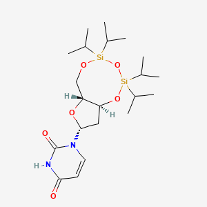 Chemical structure of 3',5'-O-(1,1,3,3-Tetraisopropyl-1,3-disiloxane-diyl)-2'-deoxyuridine