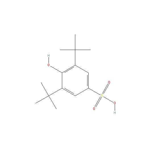 Chemical structure of 3,5-Di-tert-butyl-4-hydroxybenzenesulfonic acid