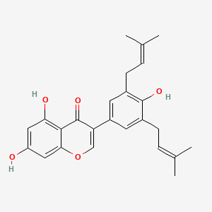 Chemical structure of 3',5'-Diprenylgenistein