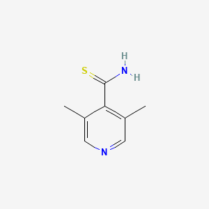 Chemical structure of 3,5-dimethylpyridine-4-carbothioamide