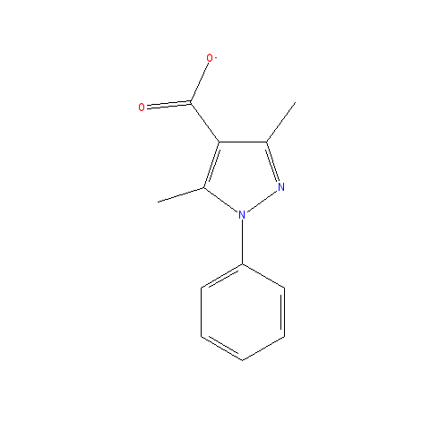 Chemical structure of 3,5-Dimethyl-1-phenyl-1H-pyrazole-4-carboxylic acid