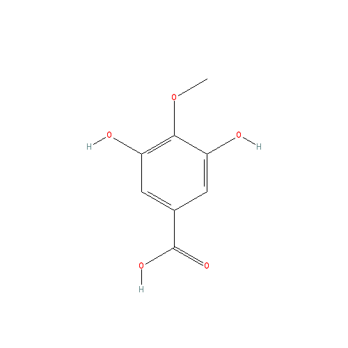 Chemical structure of 3,5-Dihydroxy-4-methoxybenzoic Acid