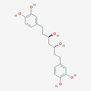 Chemical structure of 3,5-Dihydroxy-1,7-bis(3,4-dihydroxyphenyl)heptane