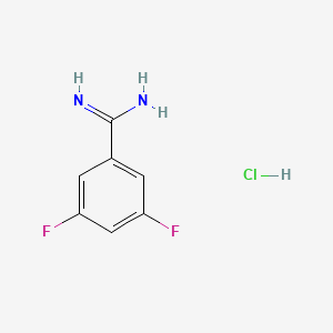Chemical structure of 3,5-difluorobenzamidine hydrochloride