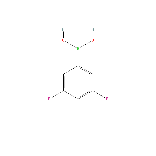 Chemical structure of 3,5-Difluoro-4-methylphenylboronic acid