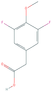 Chemical structure of 3,5-Difluoro-4-Methoxyphenylacetic Acid