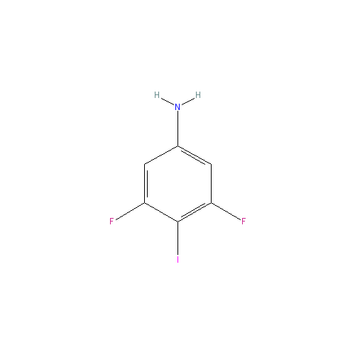 Chemical structure of 3,5-Difluoro-4-Iodoaniline