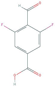 Chemical structure of 3,5-Difluoro-4-Formylbenzoic Acid