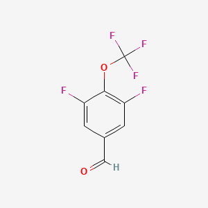 Chemical structure of 3,5-Difluoro-4-(trifluoromethoxy)benzaldehyde