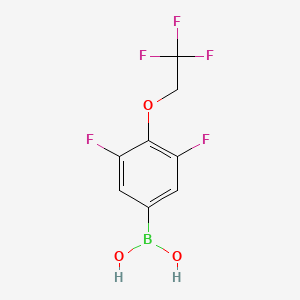 Chemical structure of 3,5-Difluoro-4-(2,2,2-trifluoroethoxy)phenyl-Boronic acid