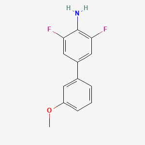 Chemical structure of 3,5-Difluoro-3'-methoxy-[1,1'-biphenyl]-4-amine