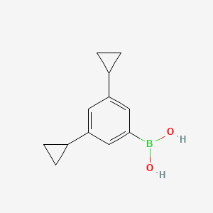 Chemical structure of 3,5-Dicyclopropylphenylboronic acid