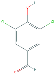 Chemical structure of 3,5-dichloro-4-hydroxybenzaldehyde