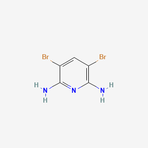 Chemical structure of 3,5-Dibromopyridine-2,6-diamine
