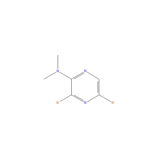 Chemical structure of 3,5-Dibromo-N,N-dimethylpyrazin-2-amine