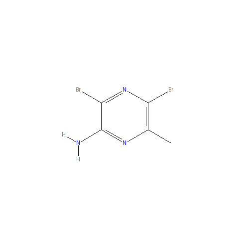 Chemical structure of 3,5-Dibromo-6-methylpyrazin-2-amine