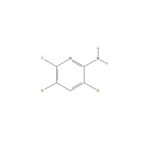 Chemical structure of 3,5-Dibromo-6-fluoropyridin-2-amine