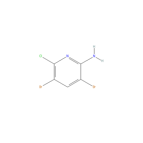 Chemical structure of 3,5-Dibromo-6-chloropyridin-2-amine