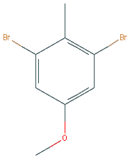 Chemical structure of 3,5-Dibromo-4-methylanisole