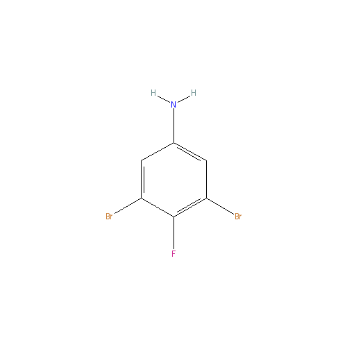 Chemical structure of 3,5-Dibromo-4-fluoroaniline