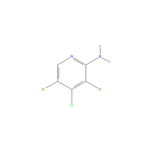 Chemical structure of 3,5-Dibromo-4-chloropyridin-2-amine