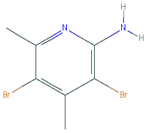 Chemical structure of 3,5-Dibromo-4,6-dimethylpyridin-2-amine