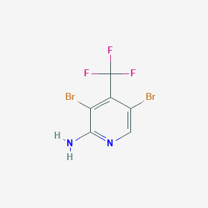 Chemical structure of 3,5-Dibromo-4-(trifluoromethyl)pyridin-2-amine
