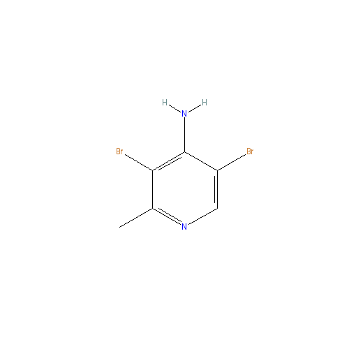 Chemical structure of 3,5-dibromo-2-methylpyridin-4-amine