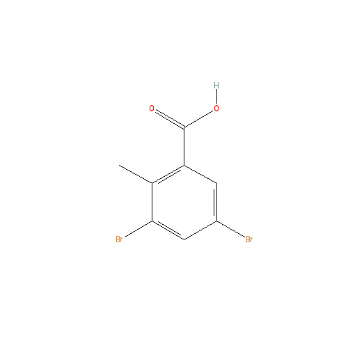 Chemical structure of 3,5-Dibromo-2-methylbenzoic acid