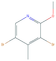Chemical structure of 3,5-Dibromo-2-methoxy-4-methylpyridine