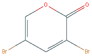 Chemical structure of 3,5-Dibromo-2H-pyran-2-one